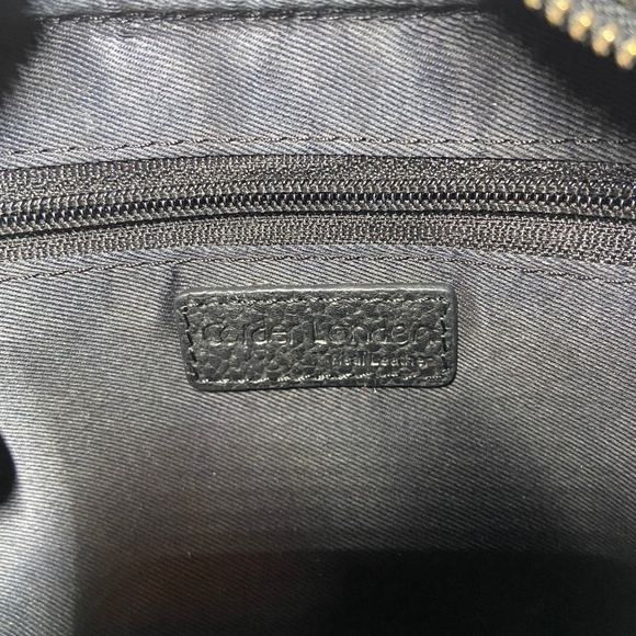 Corder London Cross Body Black Pebble Leather Zip Closure Purse - Picture 11 of 15